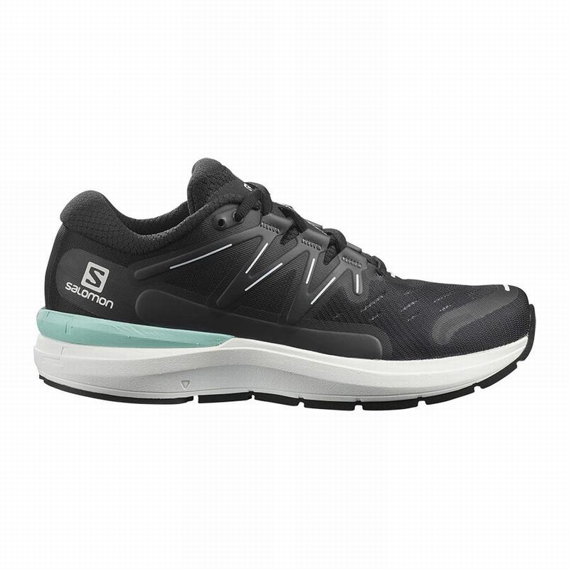 Salomon Israel SONIC 4 CONFIDENCE - Womens Road Running Shoes - Black/White (ZSEK-63847)